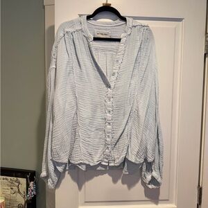 Free People Sky Blue Top